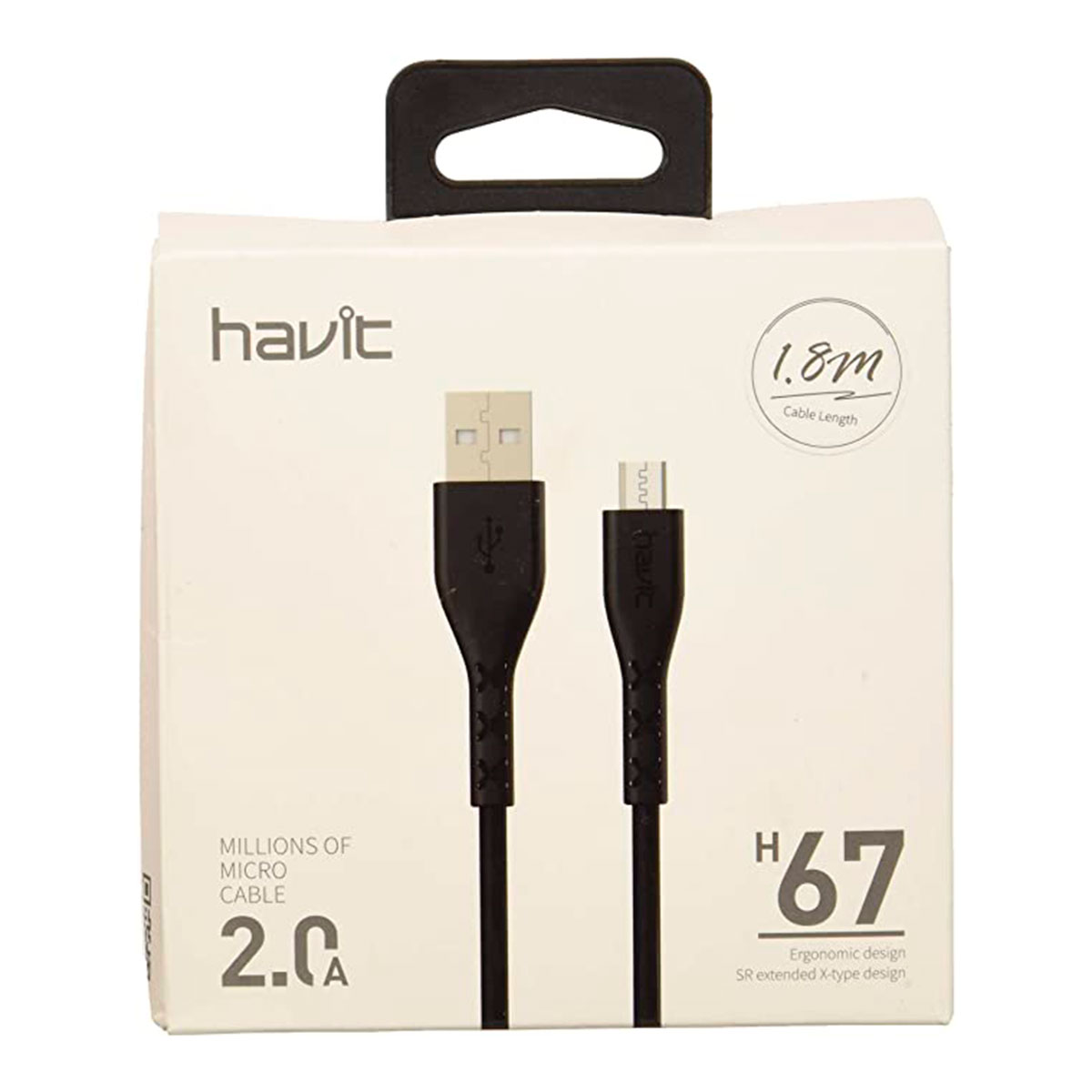 H67M 1.8 HAVIT                                                        | CABLE H67M NEGRO 2A 1.8 METROS                                                                                                                                                                                                                  